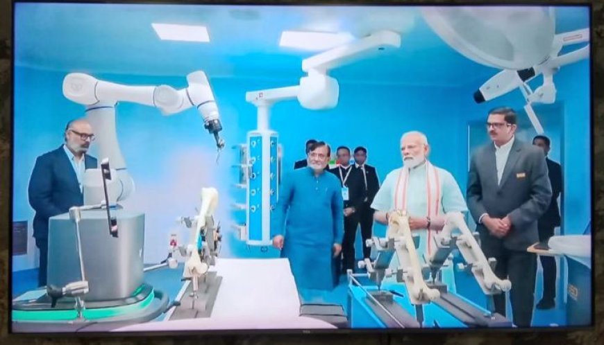 PM Modi Inaugurates Namo Hospital in Silvassa, witnesses India’s first AI-Powered Knee Replacement Robot