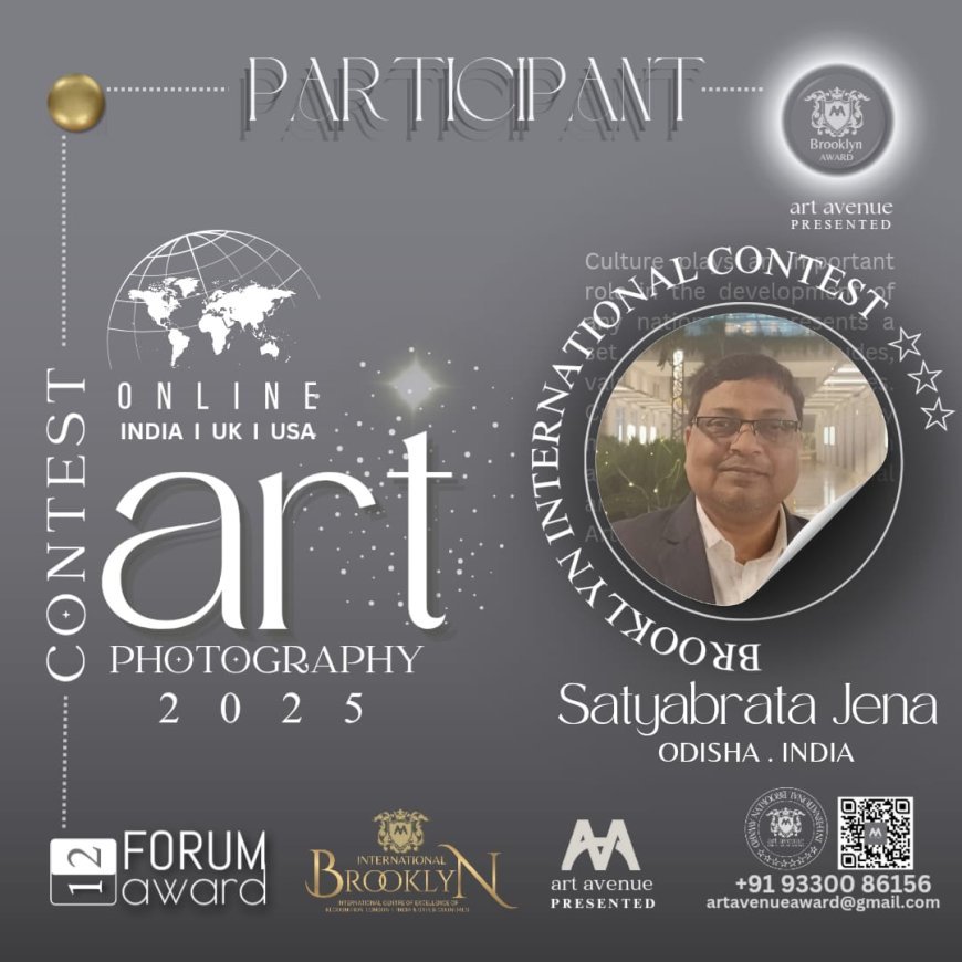 Odisha's Satyabrata Jena bags Brooklyn International The Forum Excellence Award Art & Photography Competition