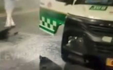 Ambulance carrying patient catches fire