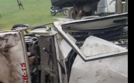 Two police personnel killed as hyva truck rams into PCR van