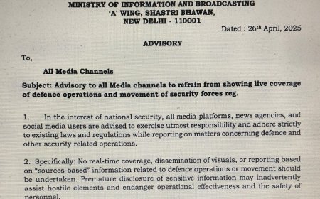 Advisory issued to media outlets on defence issues