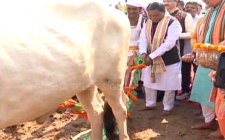Odisha CM participates in ‘Akhi Muthi Anukula’ ritual