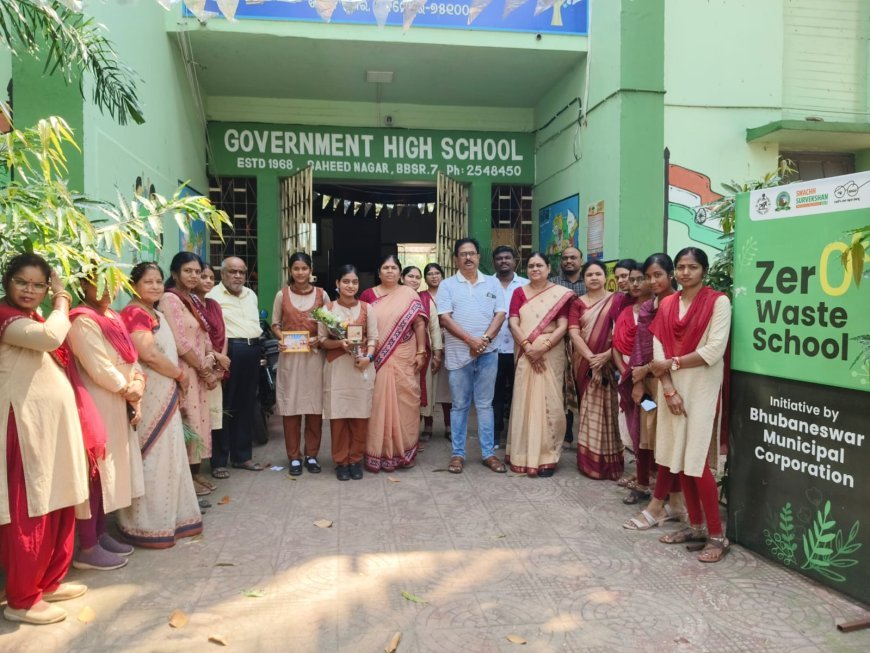Sahid Nagar Government High School student Jyotirmayi Rout felicitated for clearing Matric Exam with A1 grade