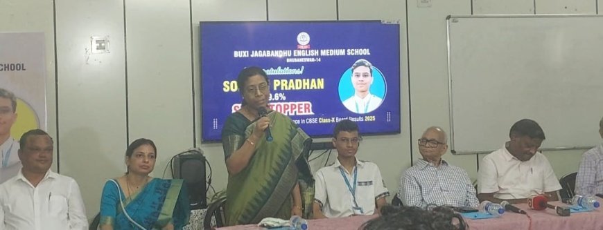 Somesh Pradhan of BJEMS becomes Odisha topper in CBSE Std.-X Results-2025