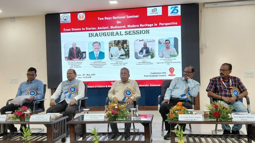 A two-day National Seminar 'From Stone to Story' Begins at Fakir Mohan University