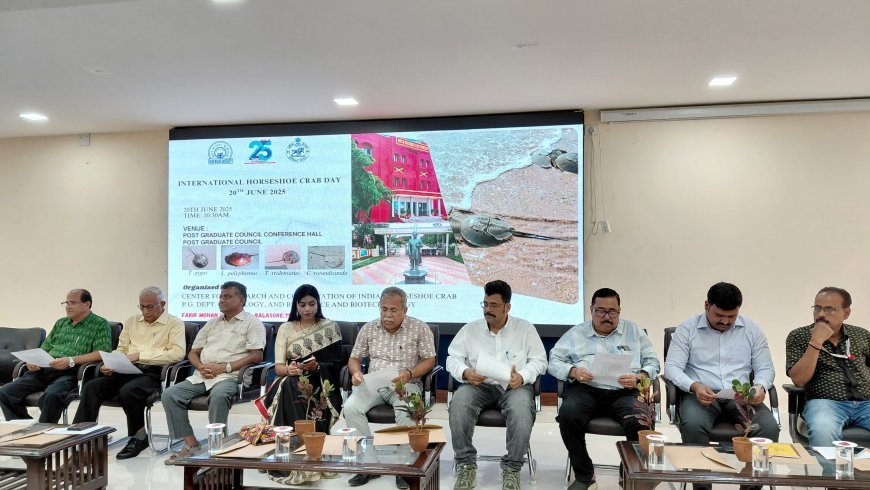 Fakir Mohan University Marks Horseshoe Crab Day to Raise Awareness on Biodiversity and Environmental Conservation