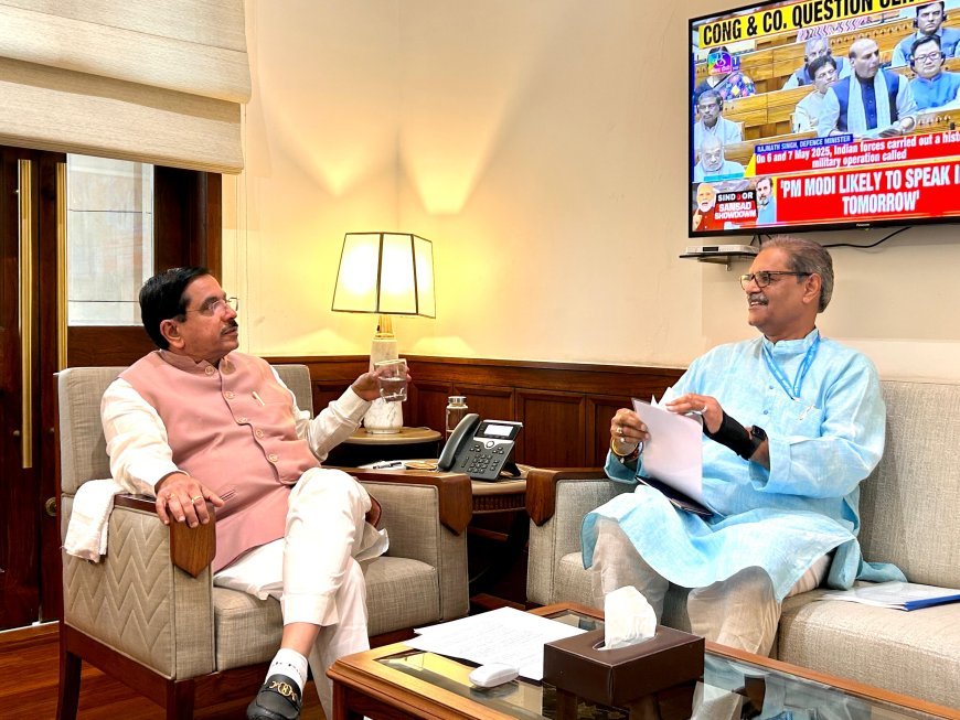 Odisha Deputy CM K V Singh Deo calls on Union Minister Minister Pralhad Joshi in Delhi