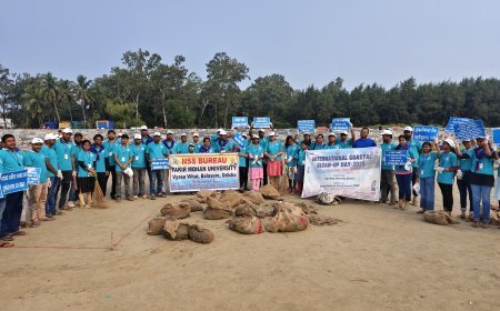 Coastal Clean-up Drive by Fakir Mohan University at Chandipur Beach  An Exemplary Blend of Environmental Protection, Youth Power, and Social Responsibility to Keep the Coast Plastic-Free