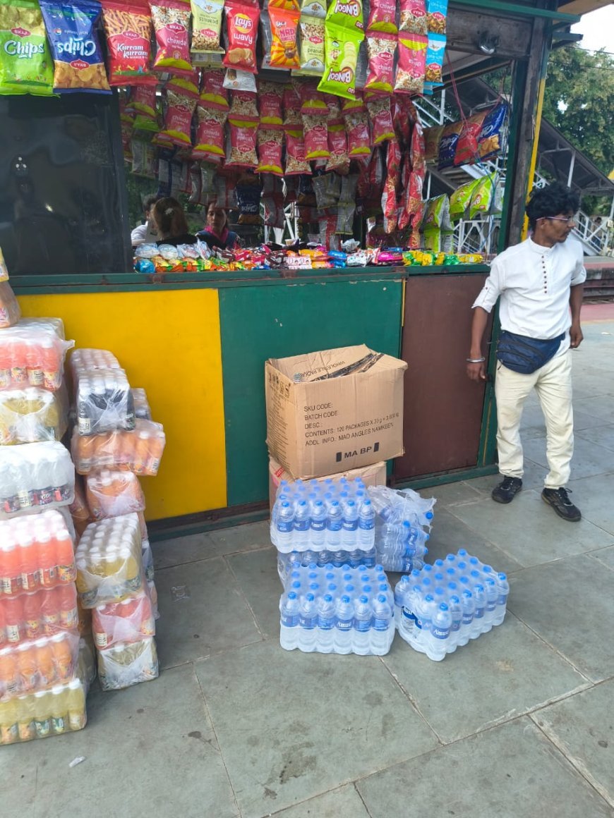 Surprise Drive Against Sale of Unapproved Packaged Drinking Water at Kharagpur Division Stations