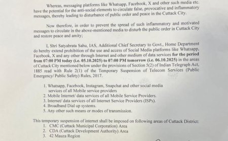 Cuttack tension: Internet services suspended for 24 hours