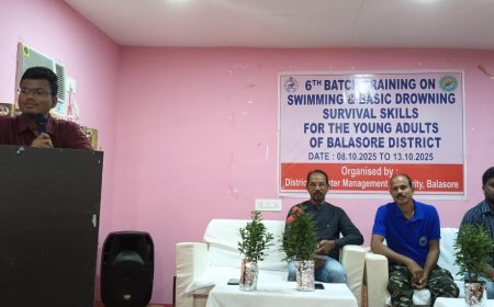 बालेश्वर जिले में शुरू हुआ तैराकी प्रशिक्षण शिविर का छठा चरण