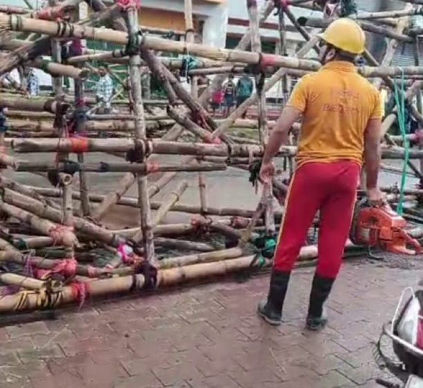 Laxmi Puja light gate collapses in Dhenkanal