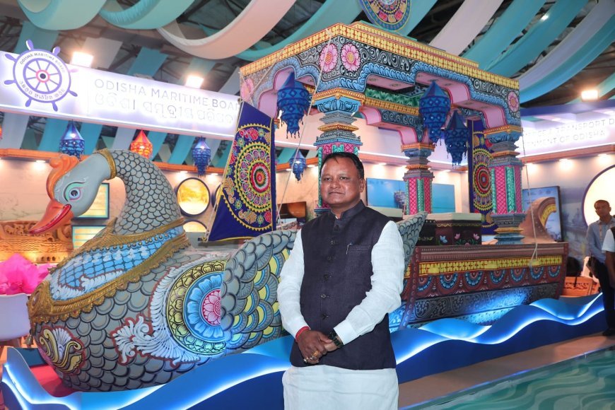 Odisha Stall inaugurated by CM Mohan Charan Majhi at Maritime Week 2025 showcasing glorious maritime heritage and vision for sustainable blue economy