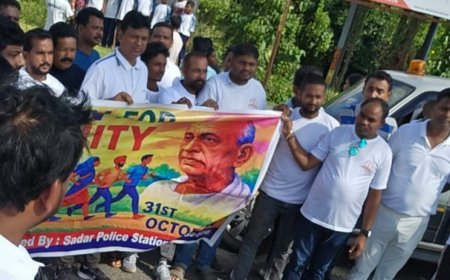 Anchalika Surakshya Mancha Extends Service Support to “Run for Unity” Organized by Sadar Police Station