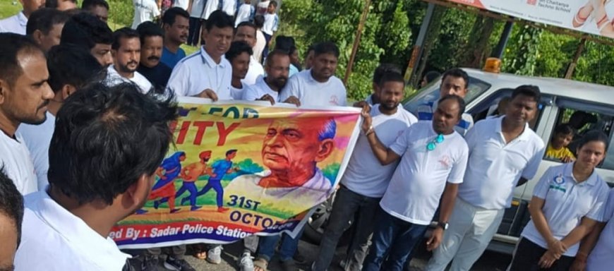 Anchalika Surakshya Mancha Extends Service Support to “Run for Unity” Organized by Sadar Police Station