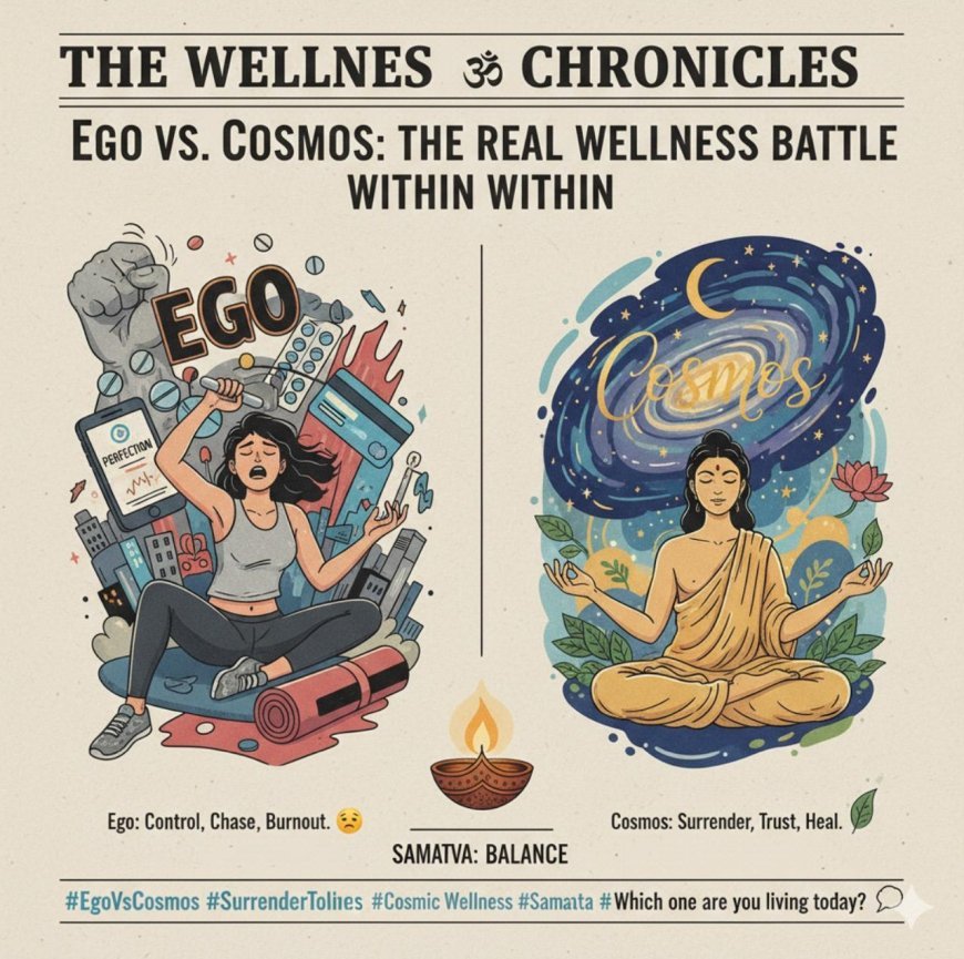 The Real Wellness Battle: Ego vs. Cosmos  (A soulful reflection for today’s health-conscious India)