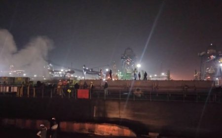 Cargo ship catches fire at Paradip Port