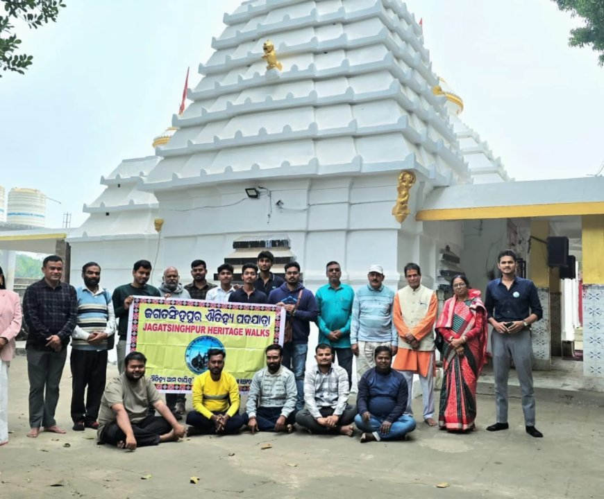 12th Jagatsinghpur Heritage Walk Explores Ancient Somnath Temple at Somnath Hat