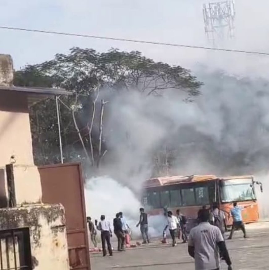 Fire breaks out at ‘Ama Bus’ depot in Bhubaneswar