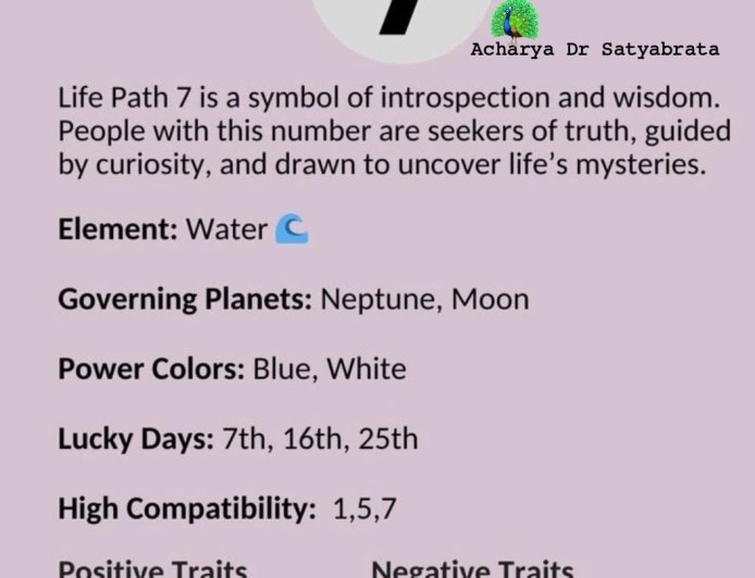 Your Numerology Number 7