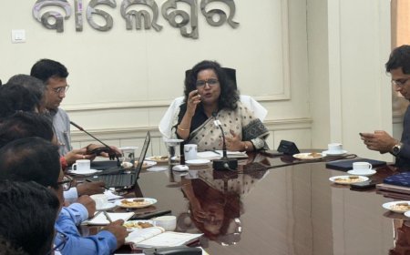 Odisha Chief Secretary Anu Garg Reviews Development Projects During Balasore Visit